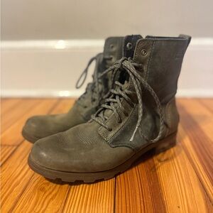 SOREL Alpine Tundra Waterproof Green Suede/Leather Boots